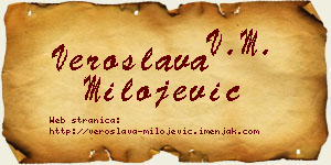 Veroslava Milojević vizit kartica